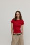 Women's Magenta Color Short Sleeve Basic T-Shirt - 3