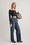 Debra 348 Normal Waist Tint Blue Baggy Jeans Woman - 2
