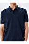 Short Sleeve Cotton Polo Neck Knitwear T-Shirt - 5