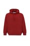 Basic Oversize Hooded Sweatshirt with Pocket Detail Red - 7