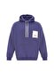 Label Detailed Oversize Hooded Sweatshirt Purple - 7