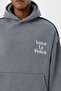 Oversize Hooded Sweatshirt - Back Printed and Light Smoked - 4