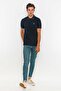 Polo Neck T-Shirt Navy Blue - 2