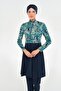 Dark Navy Blue Women's Rin Long Sleeve Hijab Swimsuit - 2