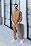 Regular Paris Fabric Men's Shirt Camel
