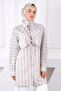 Beige Striped Collar Detailed Shirt