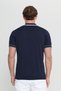 100% Cotton Standard Fit Regular Cut Polo Neck Knitwear Dark Navy Knitwear T-Shirt - 5