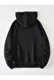 Skeleton Cardigan - Black Printed Oversize Hooded - 2