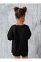 Los Angeles Text Printed Black Kids Shorts T-Shirt Set - Girls Boys Summer Wear - 3
