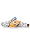 Women's Vegan Leather Multicolor Slippers - Center View Design - 3