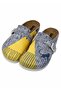 Women's Vegan Leather Multicolor Slippers - Florasancat Design