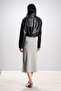 Lenora Women's Silme Cropcut Biker Genuine Leather Coat Black/White - 7