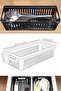4-Piece Modular Cutlery Holder Set - Kitchen Organizer Drawer Insert Organizer Knife Holder Ladle Holder Black - 6
