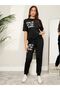 The Stars Ribana 2-Pack T-Shirt Sweatpants Jogger- Black Bottom Top Tracksuit Suit Oversize Bicycle Yak