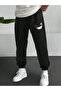 Sneaky Face Sweatpants Jogger - Black Printed Rubber Leg High Waist