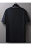 Men's Black Oversize Car Printed T-shirt - 2