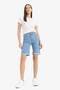 Normal Waist Folded Leg Jean Bermuda Shorts A1958Ax25Sm - 4