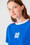 Italy 10 Lightweight Crop T-Shirt - Blue - 2