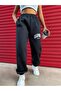 California West Coast Sweatpants Jogger - Black Printed Rubber Leg High Waist - 5