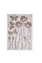 Decoration Wall (Sticker) Gray Flowers with Transparent Film Pvc 48X33X0,5Cm - 2