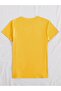 Flying Butterflies Single Jersey T-Shirt - Yellow Printed Oversize Crew Neck Short Sleeve T-Shirt - 2