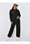 الحد الأدنى من لوس أنجلوس البلوز Sweatpants Jogger - أسود أسفل أعلى مجموعة كبيرة الحجم Crewneck - 4