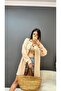 Women's Oversize Long Shirt-Pareo - Wrapped Fabric Oversize Relaxed Fit - 2
