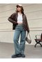 Vibe Written Cardigan - Brown Printed Oversize Hoodie - 3