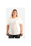 Ecru Single Jersey Plus Size Women's T-Shirt - 3
