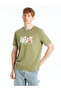 Crew Neck Short Sleeve Printed Combed Cotton Men's T-Shirt