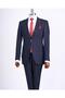 Slim Fit Jacket Pants Suit Dark Blue T13511
