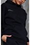 Established Tracksuit Set Sweatshirt Jogger - Black Printed Oversize Hooded Rubber Leg - 4