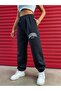 California West Coast Sweatpants Jogger - Black Printed Rubber Leg High Waist - 5