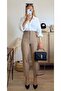 Beige High Waist Women's Trousers Mg2425
