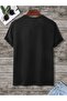 Why Not T-Shirt - Black Printed Oversize Crew Neck Short Sleeve T-Shirt - 2