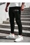 Moon Eclipse Sweatpants Jogger - Black Printed Rubber Leg High Waist - 3
