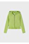 Zippered Hooded Girl's Cardigan - 2