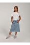 Girl's Cotton Sleeveless Blouse with Guipure Sleeves and Stones
