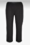 Women's Elastic Waist, Front Stitched, Pocketed Thin Combed Cotton Pants - 2