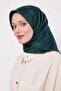 وشاح حريري من نسيج التويل باللون الأخضر الزمردي المرقط - 3