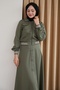 Ribbed Buttoned Khaki Double Suit - 4