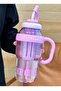 Ice Bottle - Flask with Straw Luxury Flask Water Bottle Detox Water Bottle