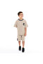 Boys' Cord Set – Beige T-Shirt and Shorts Set - 5