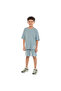 Boys' Cord Set – Slate Grey T-Shirt and Shorts Outfit - 4
