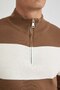Standard Fit Regular Cut Striped Stand Collar Zippered Knitwear Sweater A9518Ax23Wn - 6