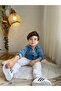 Boy's Denim Shirt White Pants Suit - 3
