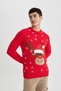 Standard Fit Christmas Themed Crew Neck Knitwear Sweater Y1882Az23Wn - 6
