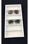 Domestic Production Leafy Model Suede Fabric Cream Color 38/19 Cm 6 Compartment Glasses Stand - 4