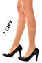 40 Den Micro Matte Skin Color 3 Pairs Women's Trouser Socks - 3