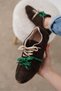 Glow Genuine Leather Suede Double Laced Colorful Sneaker Sports Shoes - 2